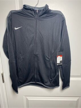 Nike Black Lightweight Full-Zip Training Jacket with Grey Accents